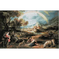 625.Rubens - Peisaj cu curcubeu