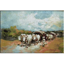 1004.Grigorescu - Carul cu 4 boi