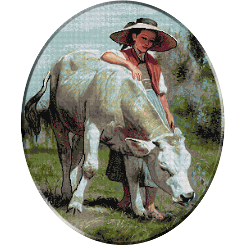 1342.Koller.Fata cu vaca