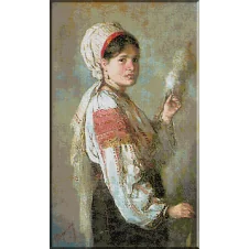 1430 N.Grigorescu - Taranca torcand