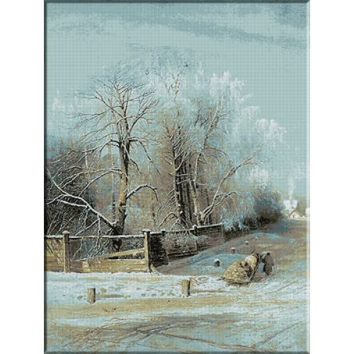 1391. Savrasov - Peisaj de iarna