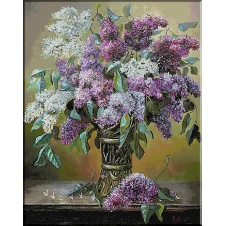 1996.Liliac in vas metalic