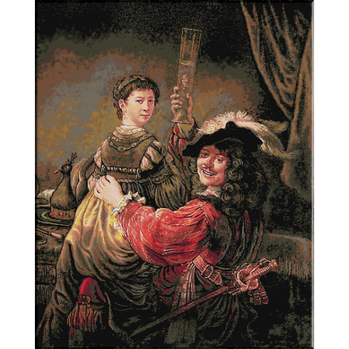 Set goblen 1003. Rembrandt cu Saskia