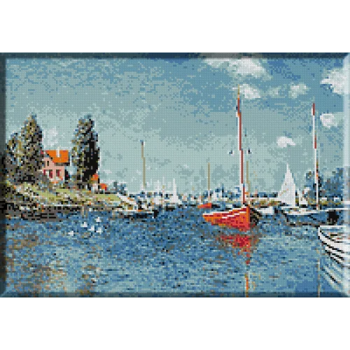 412.Monet - Barci rosii