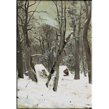 128.Andreescu- Iarna la padure
