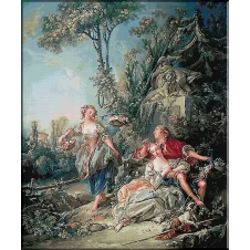 goblen_Boucher_indragostiti_in_parc