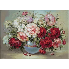 2435.Vase with peonies