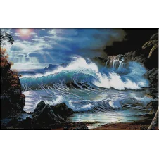 2454.sun, clouds and waves