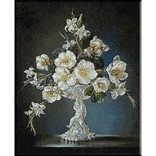 Flori alba goblen