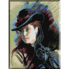 822.Boldini.Fata cu palarie neagra