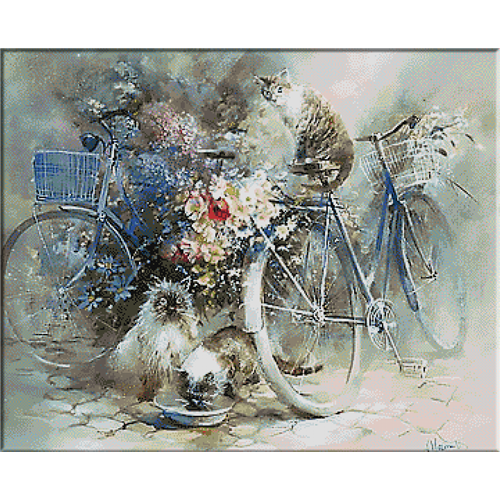 2596.Bicycles, cats