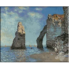 345.Monet - Stanci si faleza in Aval