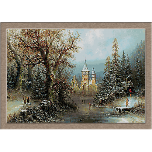 2948.Albert Bredow.Romantic winter landscape