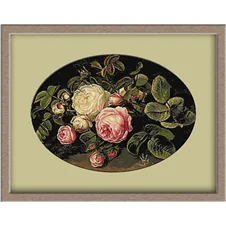 2979.Johan Laurentz Jensen.Yellow and pink roses