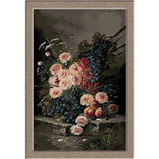 3051.Max Albert Carlier.Rózsa és szőlő