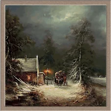 3057.Ludwig Munninger.winter at the inn