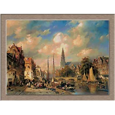 3136.Charles Henri Joseph Leickert.Urban landscape