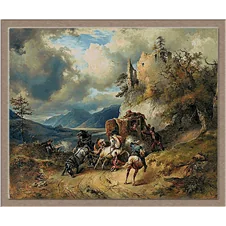 3193.Friederich Gauermann.Atac la diligenta