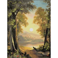 1325.Cristina.Rasarit pe lac