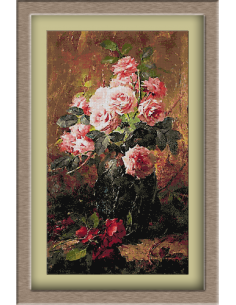 3215. Frans Mortelmans Váza rózsákkal