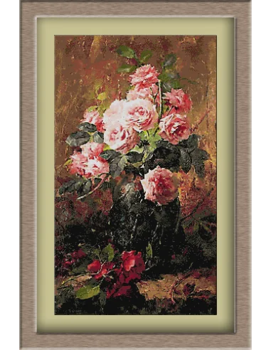 3215. Frans Mortelmans. Vase with roses