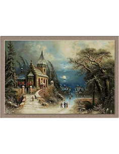3255.Albert Bredow.вечерта в църквата