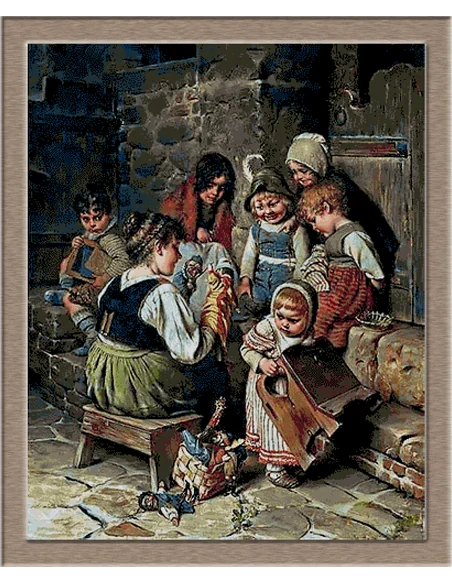 3340.Hermann von Kaulbach.Puppet theater