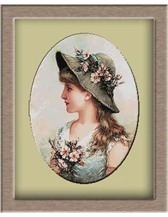 Set goblen 3441.Émile Eisman-Semenowsky.Profil de fata
