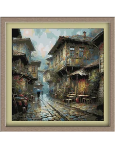 Set goblen 3443.Ploaie pe strada principala