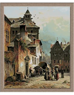 3446. August Eduard Schliecker. View from Liege