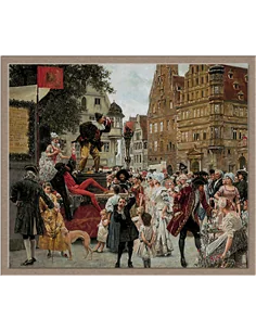 Set goblen 3544.Ernst Klimt.Spectacol stradal in Rothemburg