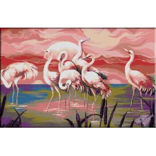 290. Triptic flamingo