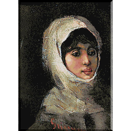 1781.N.Grigorescu - Fata cu voal alb
