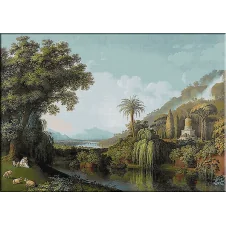 1786.Jacob Philipp Hackert - Gradina engleza in Caserta