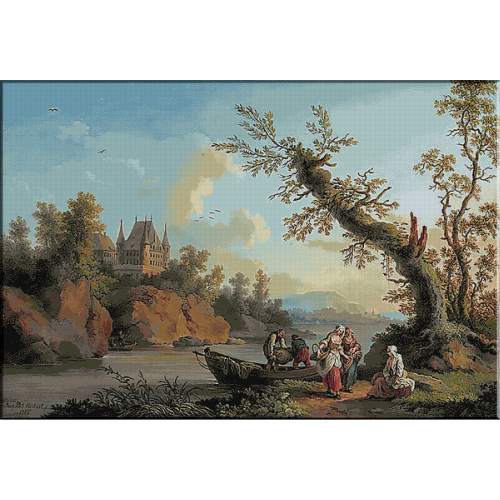 1788.Jacob Philipp Hackert - Castelul de pe deal